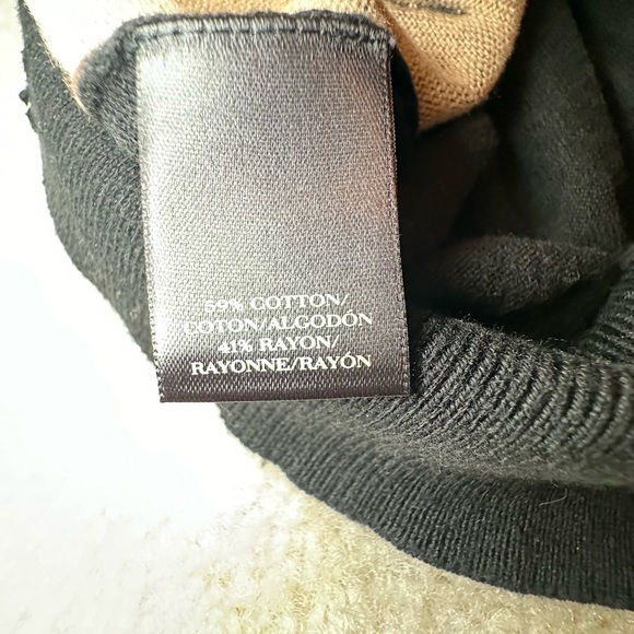 Ann Taylor Black & Tan Leopard Print Cardigan Sweater Size Medium - Picture 4 of 4